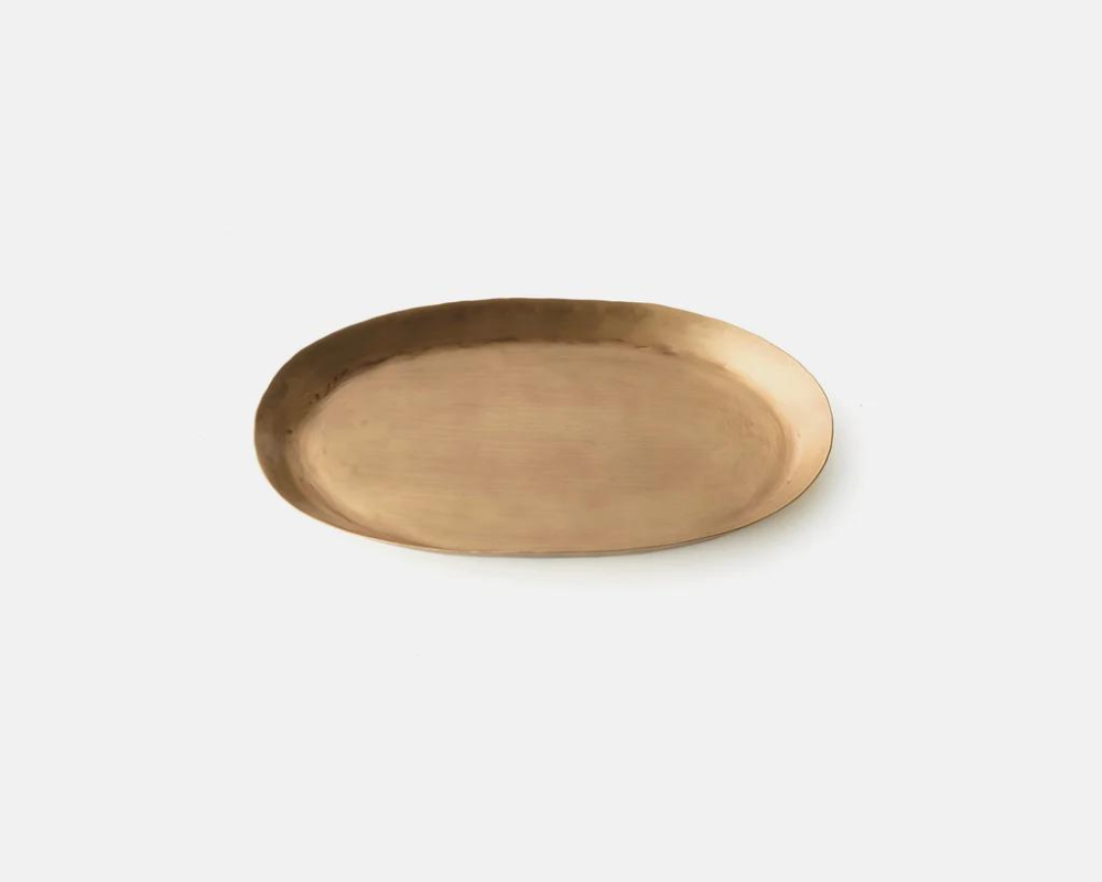 Solid Brass Oval Tray