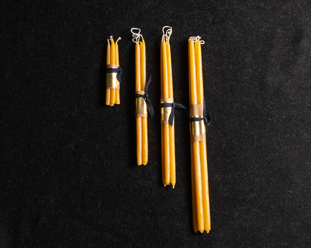 4 Beeswax Pencil Tapers