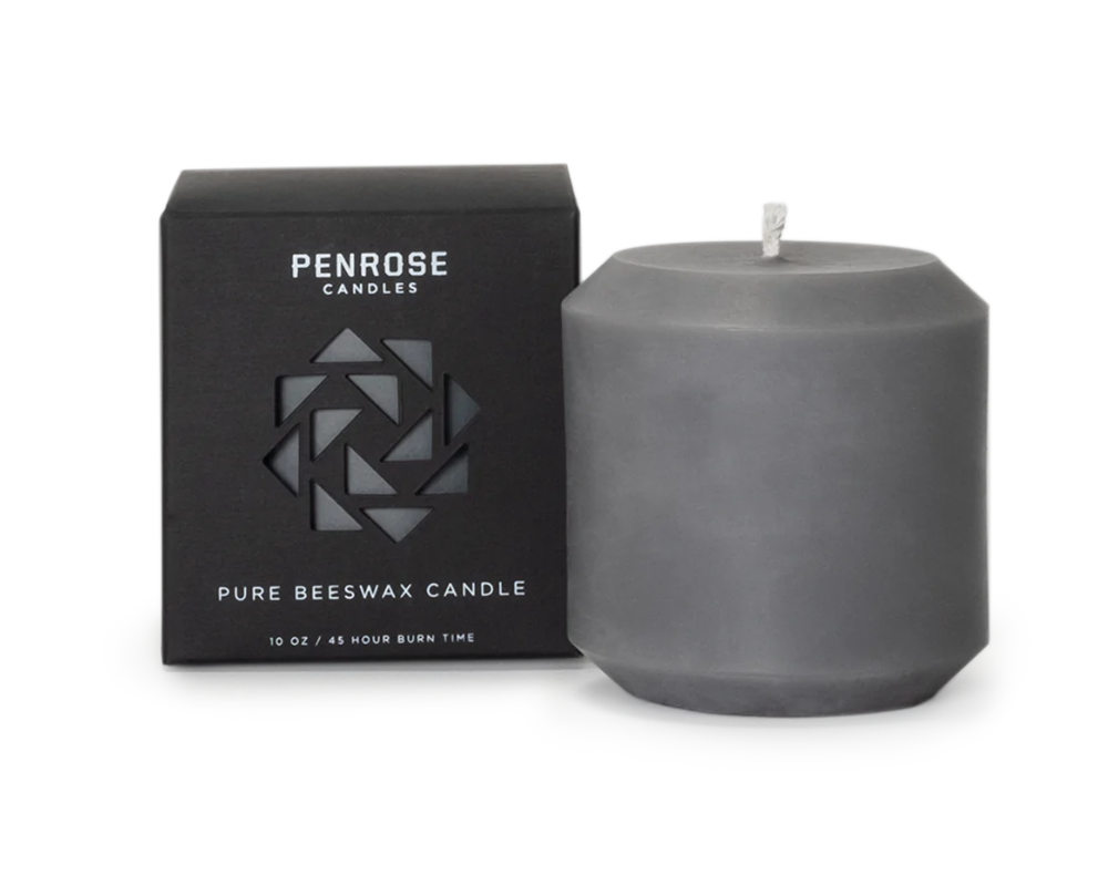 Beeswax Pillar Candle | Slate